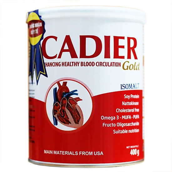 Sữa CADIER Gold 400g (Bệnh nhân Tim Mạch và Tiểu Đường)