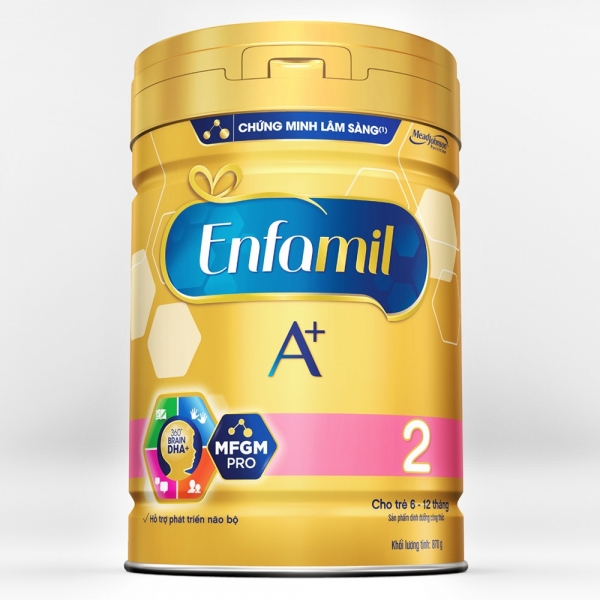 Sữa Enfamil A+ 2 870g MFGM Pro + DHA (trẻ 6-12 tháng)