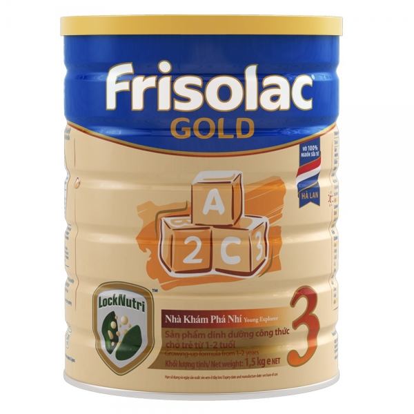 Sữa Frisolac Gold 3 1,5kg (trẻ từ 1 – 2 tuổi)