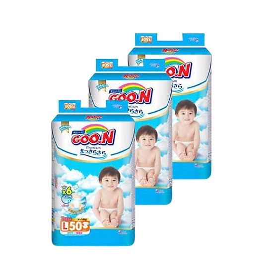 Bỉm Tã Dán Goon Premium L50 Nhật Bản (trẻ từ 9-14 Kg)